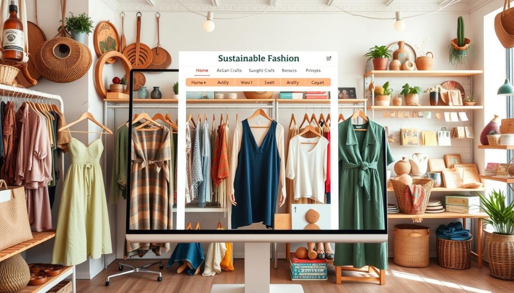 E-commerce and online retail focusing on sustainable fashion and local products