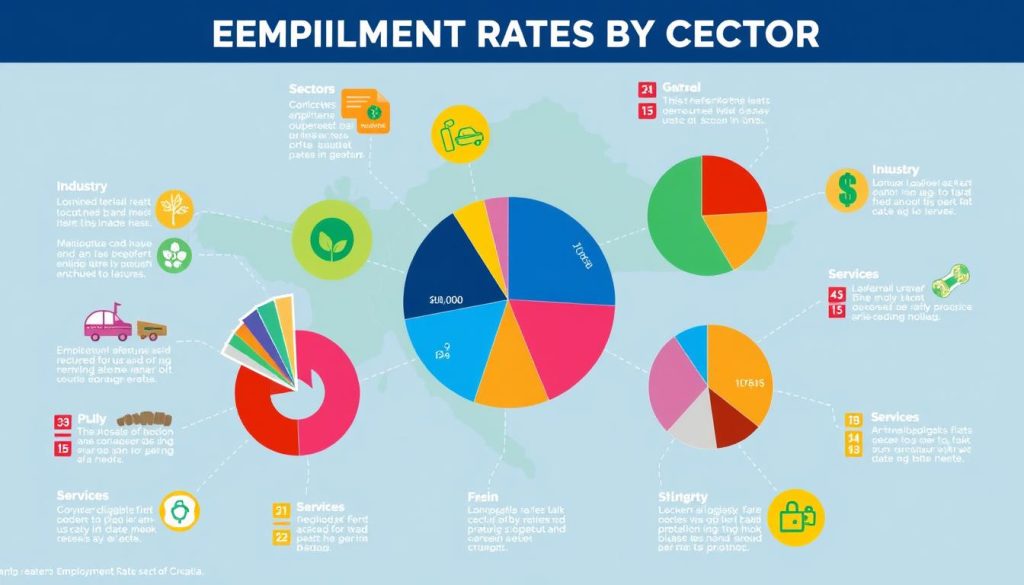 Employment rates by sector