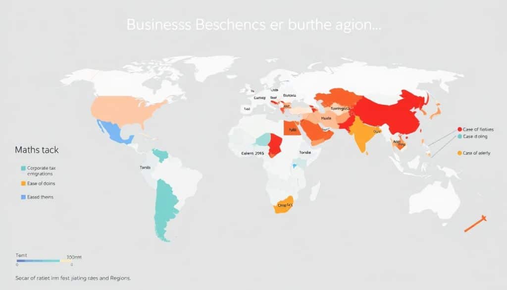 Global map comparing business-friendly countries 2025-2026 by region