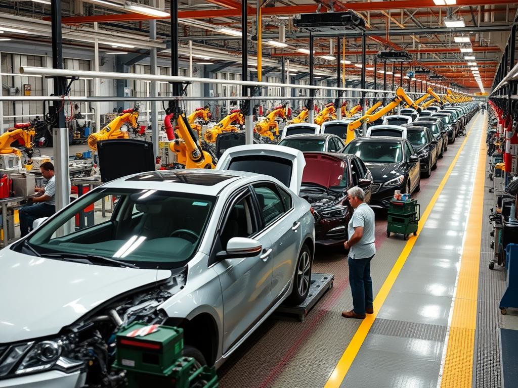 Mexican automotive factory representing NAFTA's impact Mexican automotive factory representing NAFTA's impact