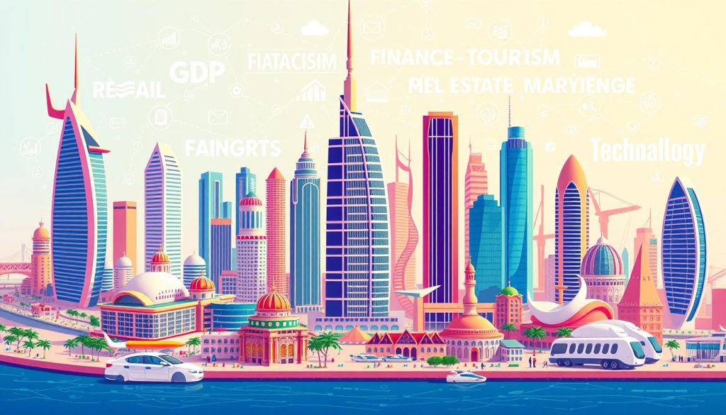 sector contributions Dubai GDP